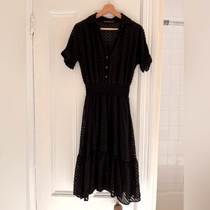 Black Zara midi dress